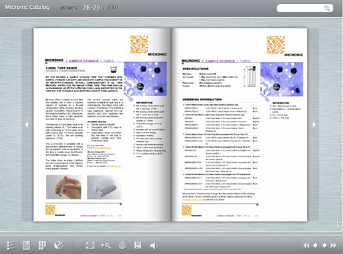 Micronic: Interactive Flip-Book Catalogue of Sample Storage Tubes & Accessories