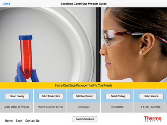 Benchtop-Centrifuge-Product-Guide-Selector-Screen