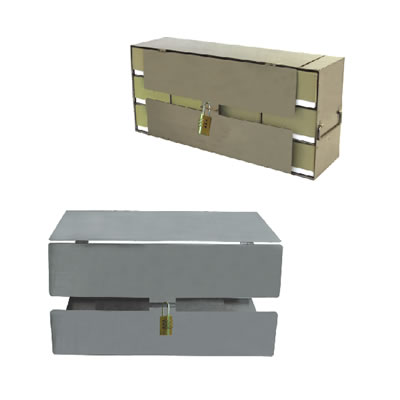 upright freezer with security lock
