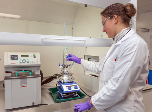 Sygnature Discovery (Nottingham, UK) has been using an Asynt DrySyn SnowStorm system to perform low temperature reactions which have traditionally been difficult to undertake reproducibly on a small to medium scale.