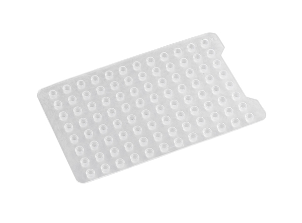 Silicone double O-ring cap mats are available for Porvair Sciences complete range of round and square well 2ml storage blocks. All Porvair 96-well storage blocks are precisely made to ANSI / SLAS dimensions ensuring complete compatibility with almost all readers, washers and automated equipment.