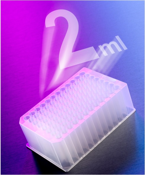 Unlike other ’2ml’ deep well plates that typically offer just 1.80-1.90ml / well, the new Porvair plate enables labs involved with fraction collecting, compound storage, plate replication and mixing applications the chance to use the full 2.00 ml well capacity without compromise.