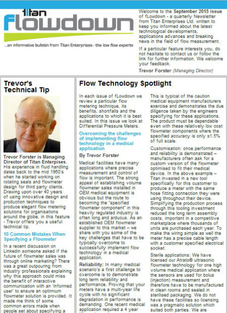 Titan:Flow Metering Technical Tips