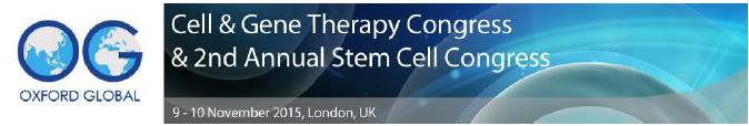 Registration Closing for the Cell & Gene Therapy Congress and 2nd Annual Stem Cell Congress 2015